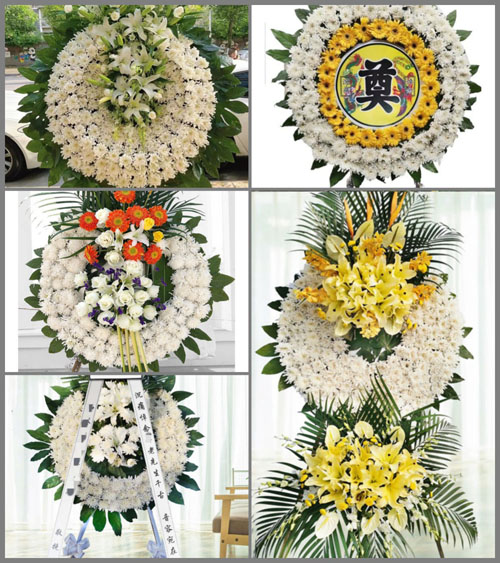 山西晋中灵石县两渡镇圪台村花圈速递